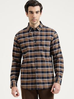 United Colors of Benetton - Men Multi-Colour Pure Cotton Collar Neck Shirt