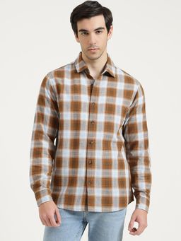United Colors of Benetton - Men Multi-Colour Cotton Blend Collar Neck Shirt