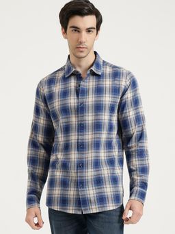 United Colors of Benetton - Men Multi-Colour Cotton Blend Collar Neck Shirt