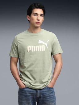 Puma - Green Men Two Colour No. Logo T-Shirt