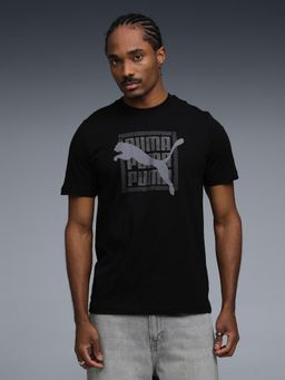 Puma - Black HOUSE OF GRAPHICS Men Wording Printed Cotton T-shirt