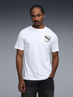 Puma - White HOUSE OF GRAPHICS Men Printed Cotton T-shirt