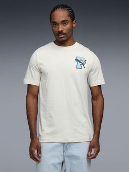 Puma - White HOUSE OF GRAPHICS Men Printed Cotton T-shirt