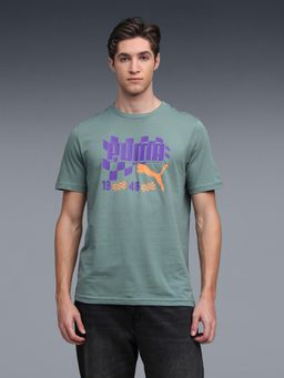 Puma - Green GRAPHIC Moto Flag Men Crew Neck T-shirt