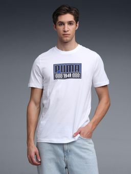Puma - White GRAPHIC Moto Sport Men Crew Neck T-shirt
