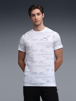Puma - White Evo stripe Men All-Over-Print Slim Fit T-shirt