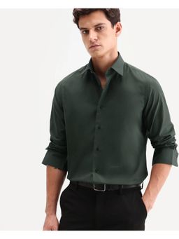 Rare Rabbit - Men Green Cotton Blend Collar Neck Shirt