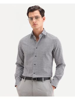 Rare Rabbit - Men Black Cotton Collar Neck Shirt