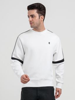 Red Tape - Men White Polycotton Round Neck Sweatshirt