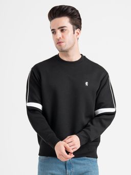 Red Tape - Men Black Polycotton Round Neck Sweatshirt