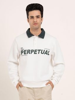 Red Tape - Men Off White Polycotton Collar Neck Polo T-shirt