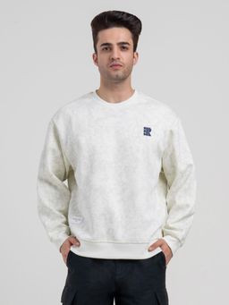 Red Tape - Men Off White Polyester Blend Round Neck Sweatshirt