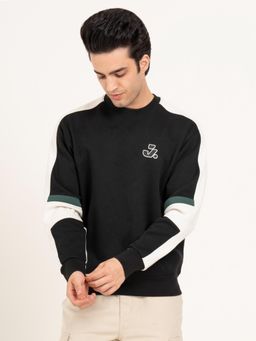 Red Tape - Men Black Polycotton Round Neck Sweatshirt