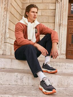 Red Tape - Men Rust Polycotton Round Neck Sweatshirt