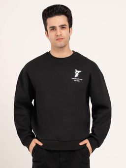 Red Tape - Men Black Polycotton Round Neck Sweatshirt