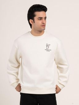 Red Tape - Men Off White Polycotton Round Neck Sweatshirt