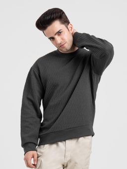 Red Tape - Men Olive Polyester Round Neck Sweatshirt