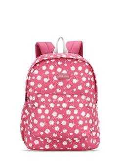 Lavie Sport - Gerbera 18L Printed Casual Backpack | Daypack|School Bag for Girls (Magenta) (M)