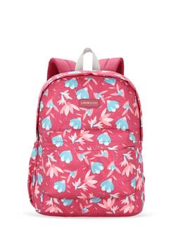Lavie Sport - Liliane 18L Printed Casual Backpack |Daypack|School Bag for Girls (Magenta) (M)