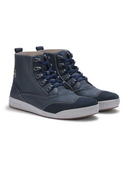 WOODLAND - Navy Blue Mid-Top Sneakers
