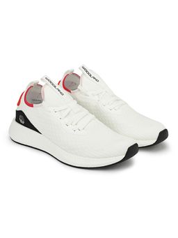 WOODLAND - White Fabric Luxury Sneakers