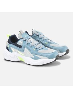 WOODLAND - Light Blue / Grey With Neon Pop Men Luxury Sneakers