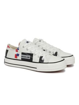 WOODLAND - White Canvas Shoes for Women