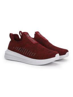 WOODLAND - Maroon Red Slip-On Sneaker for Women