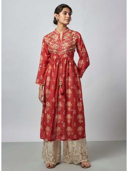 Gopi Vaid - Women Cotton Floral Kurta and Palazzo
