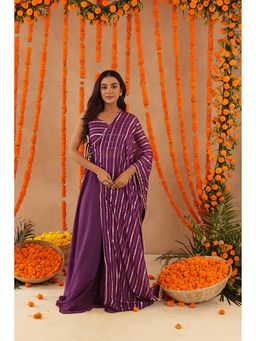 DEASHA INDIA - Women Georgette Stripes Top with Palazzo and Dupatta