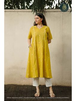 Ethnic Elements - Women Cotton Geometric Kurta and Pant