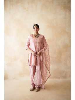 Gulabo Jaipur - Women Chanderi Embroidered Kurta with Pant and Dupatta