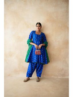 Gulabo Jaipur - Women Chanderi Embroidered Kurta with Pant and Dupatta