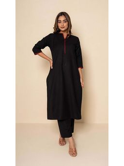 Kameez - Women Wool Solid/Plain Kurta and Pant