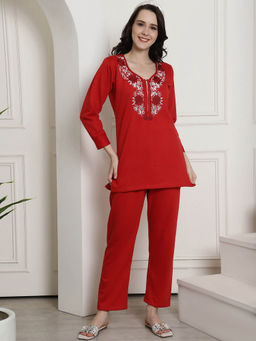 Secret Wish - Red Winter Night Suit (Set of 2)