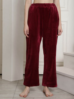 Secret Wish - Maroon Velvet Lounge Pants