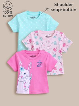Hopscotch - Multi-Color Printed T-Shirts (Pack of 3)