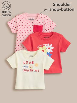 Hopscotch - Multi-Color Printed T-Shirts (Pack of 3)