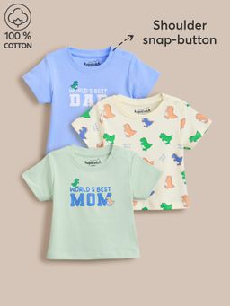 Hopscotch - Multi-Color Printed T-Shirts (Pack of 3)
