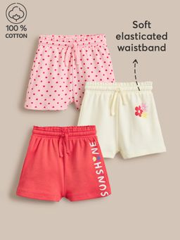 Hopscotch - Multi-Color Printed Shorts (Pack of 3)
