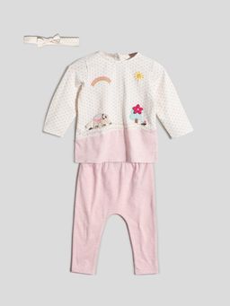 Somersault - Pink Polka Elephant T-Shirt and Trouser (Set of 3)