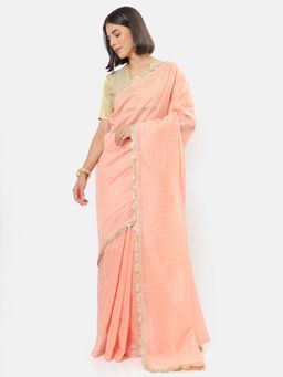 SAAKI - Moonlight Pink Chanderi Saree