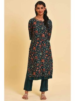 W - Teal Aztec Kurta
