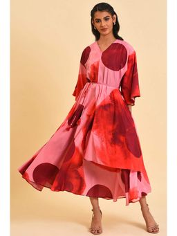 W - Red Printed Dress (Set of 2)