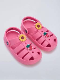 Hopscotch - Strawberry Applique Clogs