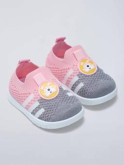 Hopscotch - Bunny Applique Textured Sneakers