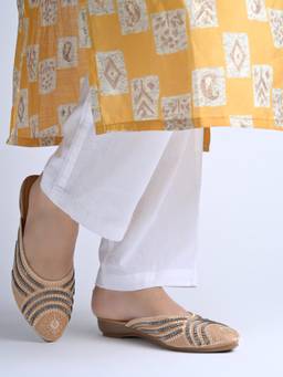 Shoetopia - Tan Casual Lightweight Everyday Mules Flat