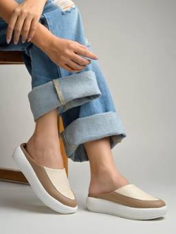 Shoetopia - Tan Casual Lightweight Everyday Mules Comfortable