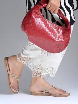 Shoetopia - Rose Gold Embellished Flats Lightweight