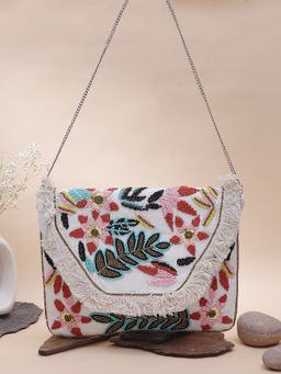SWISNI - White Banjara Boho Bag (S)